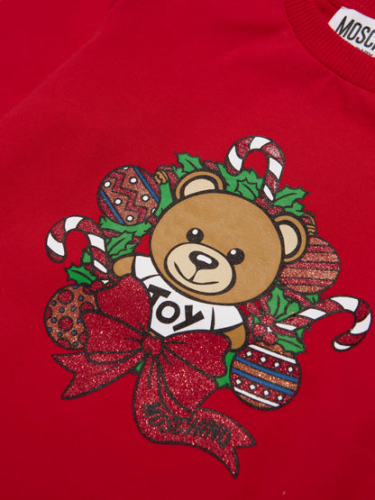 Moschino Baby 节日 T 恤（带礼品盒）（红色）