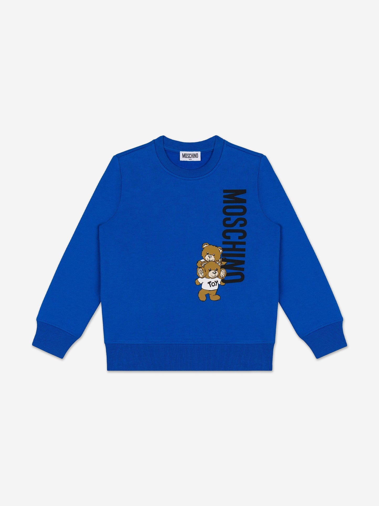 Moschino Kids 泰迪熊徽标运动衫（蓝色）