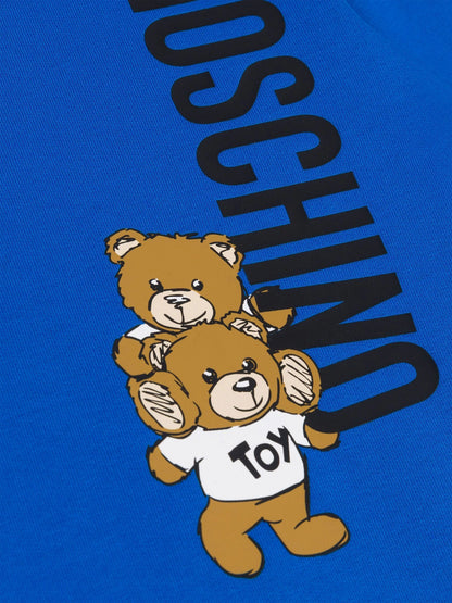 Moschino Kids 泰迪熊徽标运动衫（蓝色）