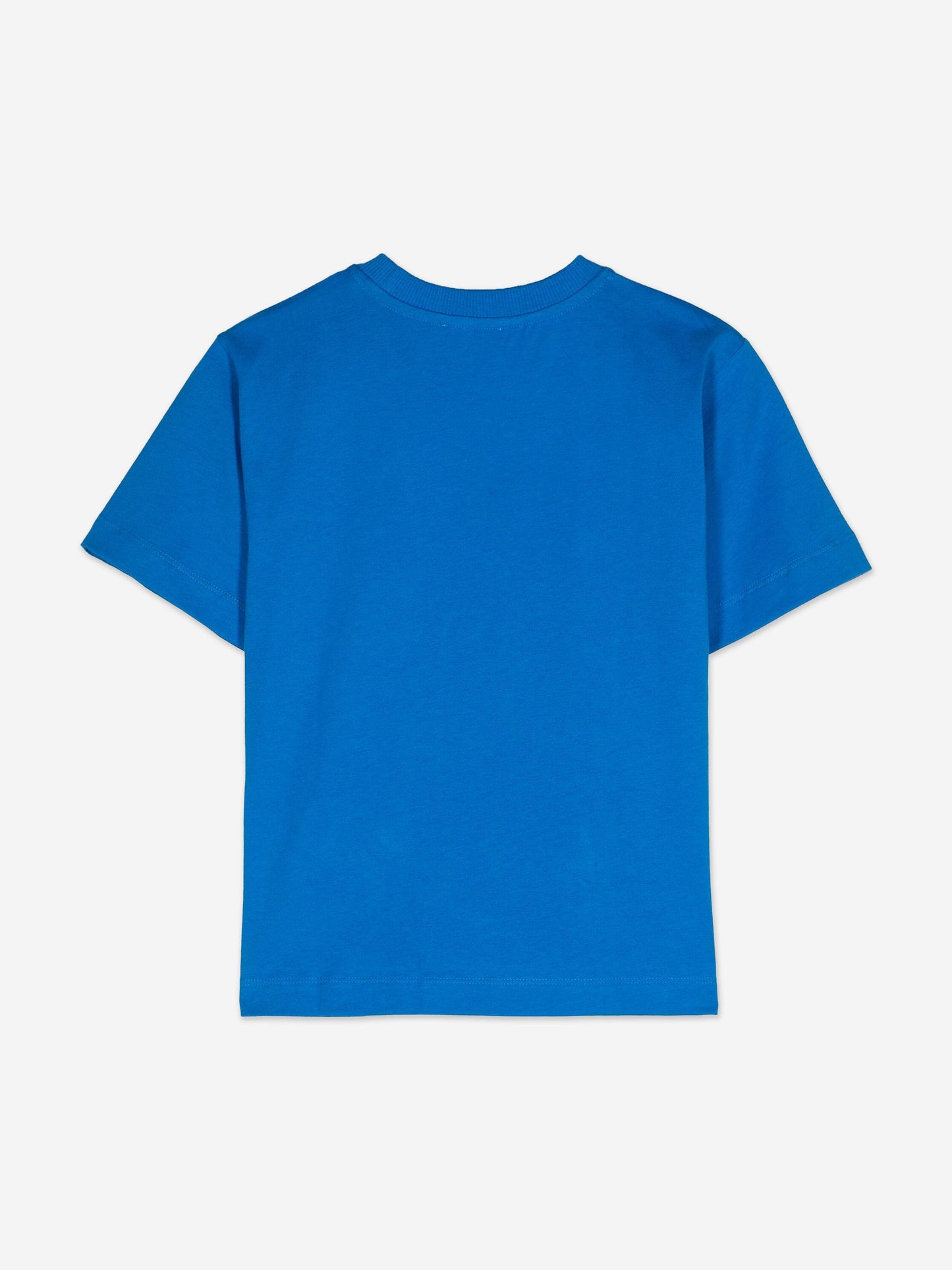 Moschino Kids 泰迪熊徽标 T 恤（蓝色）