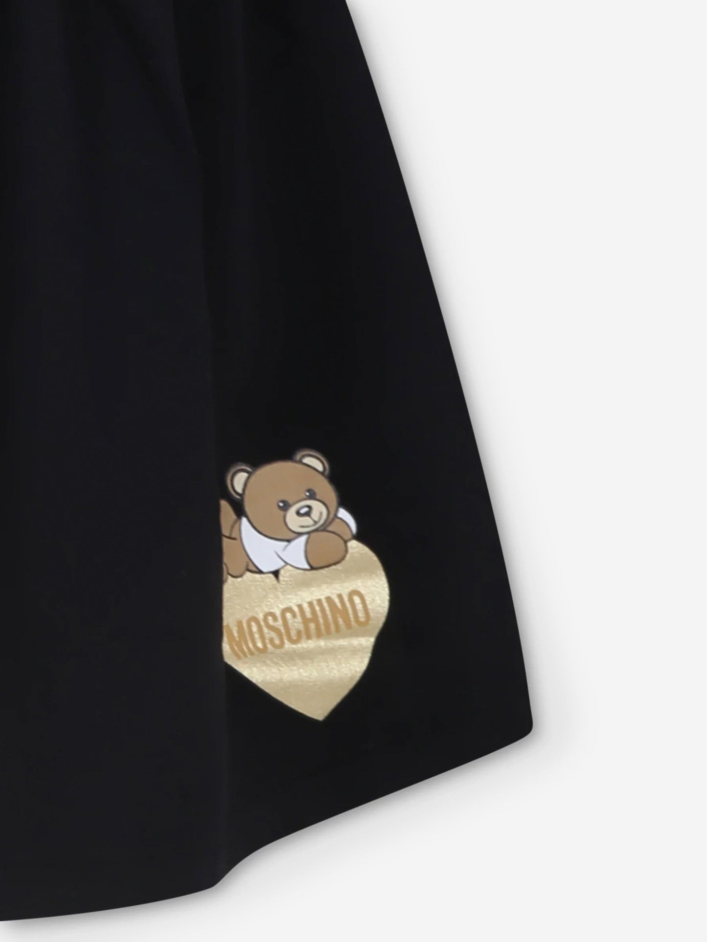 Moschino 女童黑色熊徽标半身裙