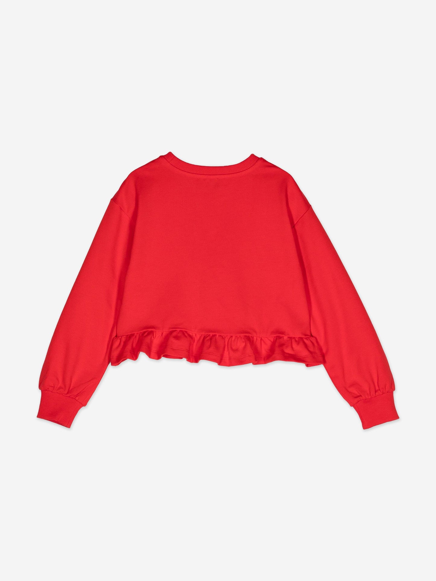 Moschino 女童红色泰迪熊徽标运动衫
