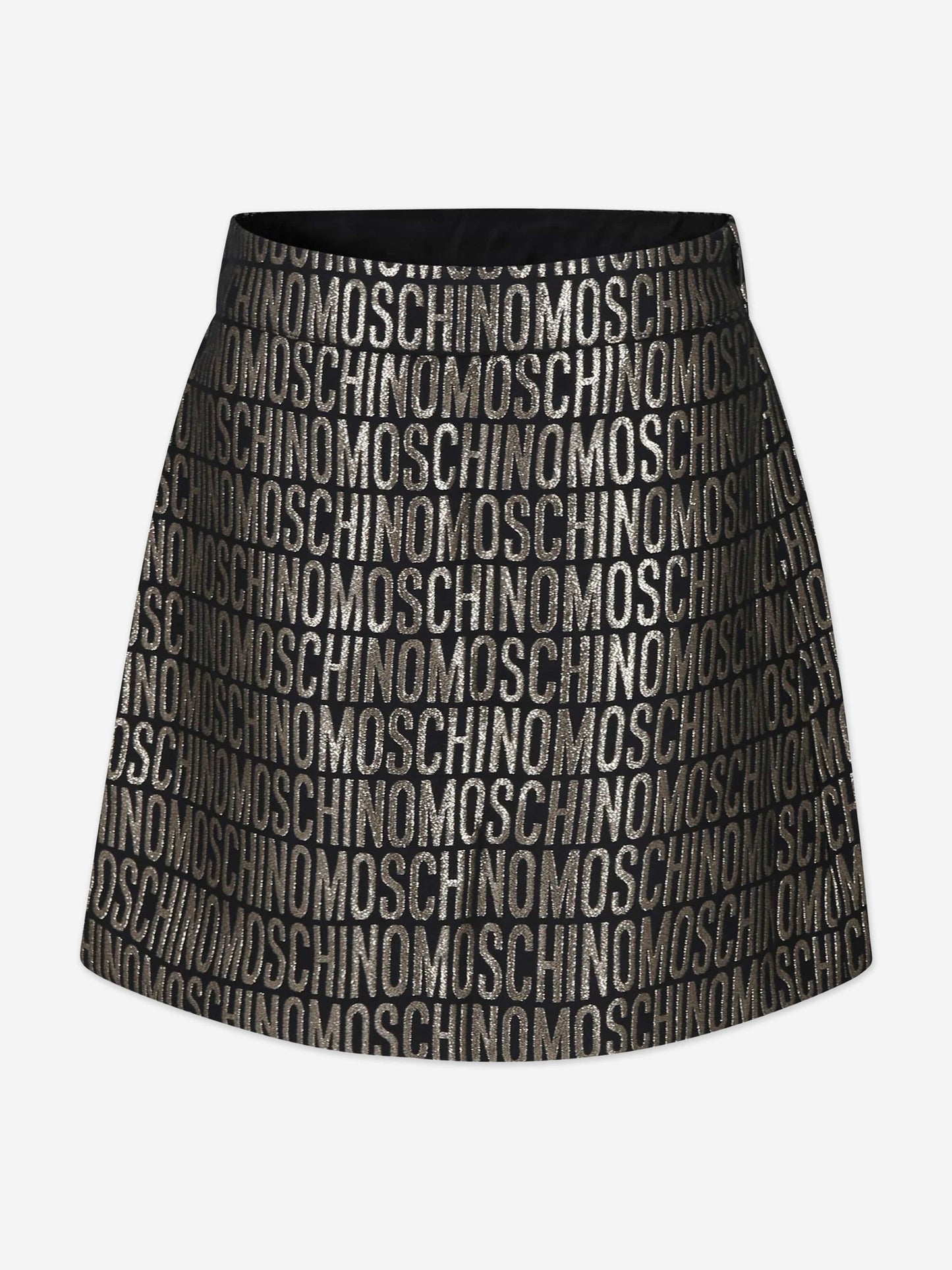Moschino 金色女童徽标半身裙