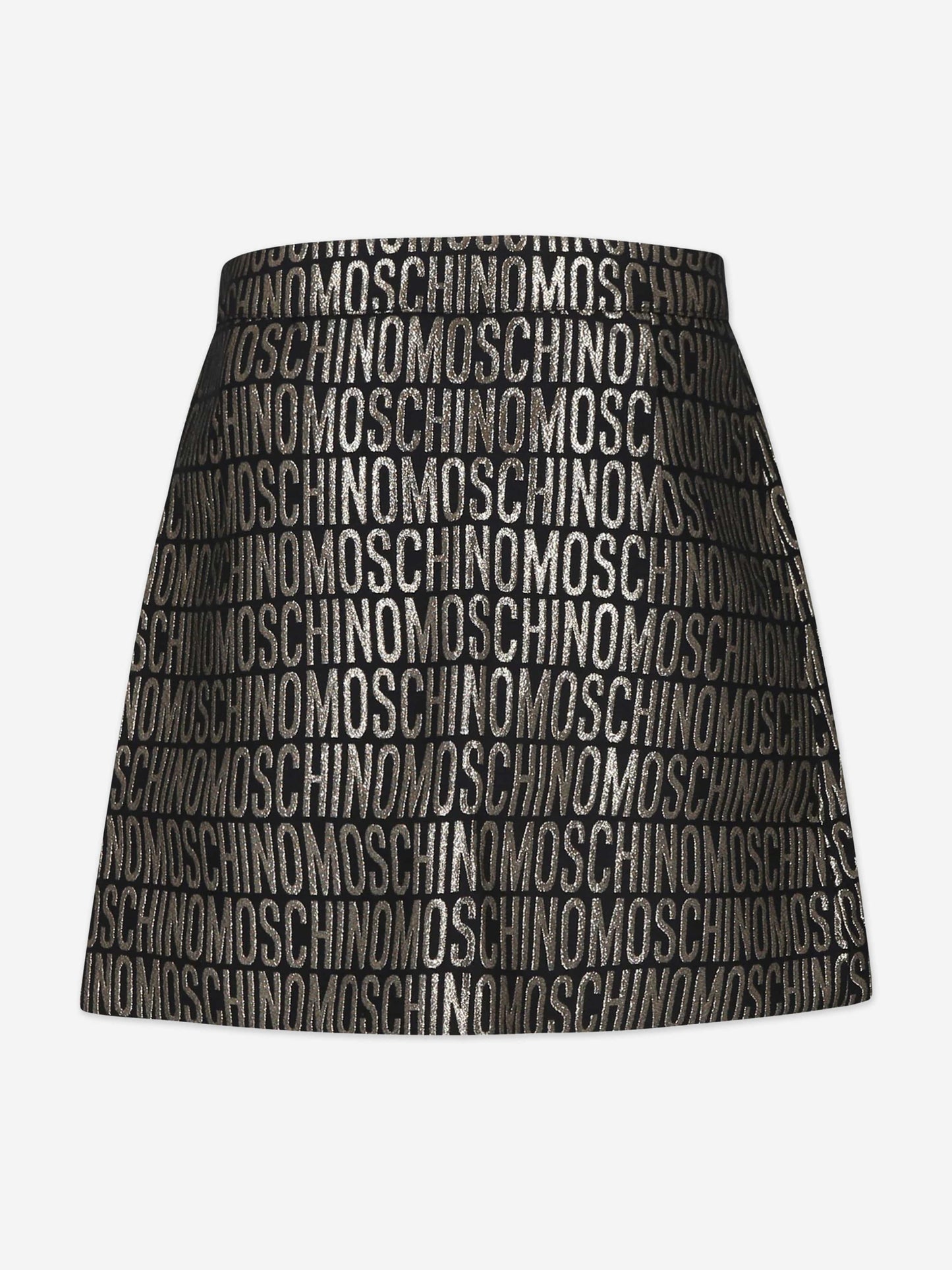 Moschino 金色女童徽标半身裙