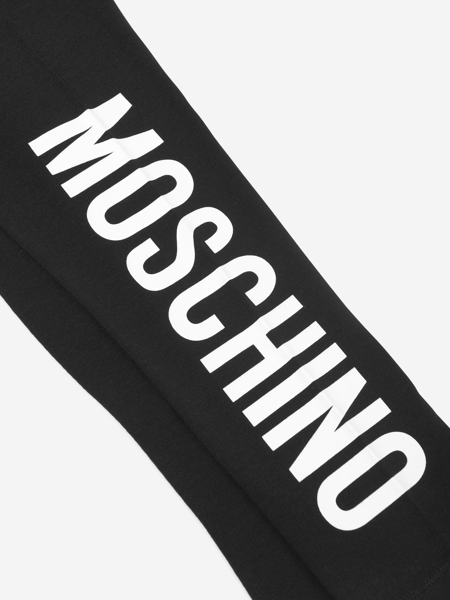 Moschino 女童黑色徽标紧身裤