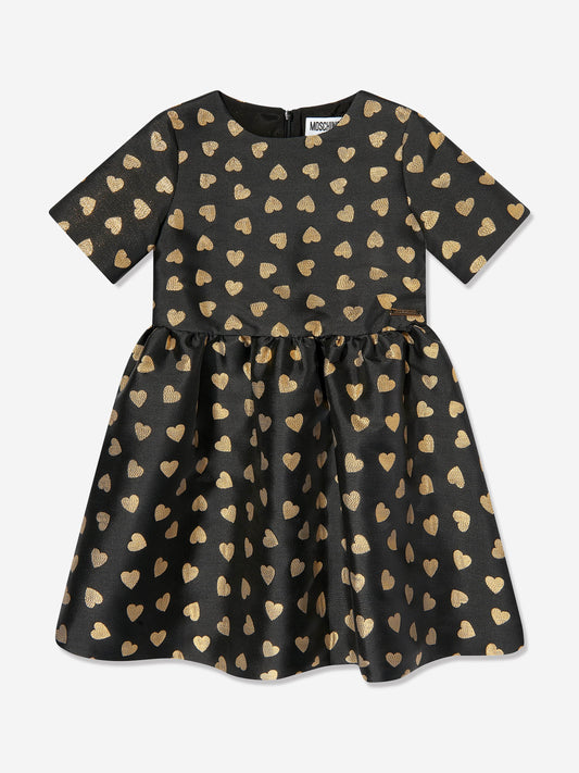 Moschino Girls 全心全意黑色连衣裙