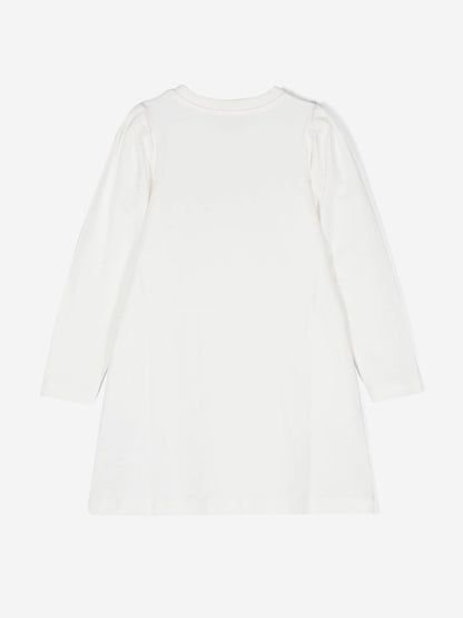 Moschino 女童象牙色泰迪熊针织连衣裙
