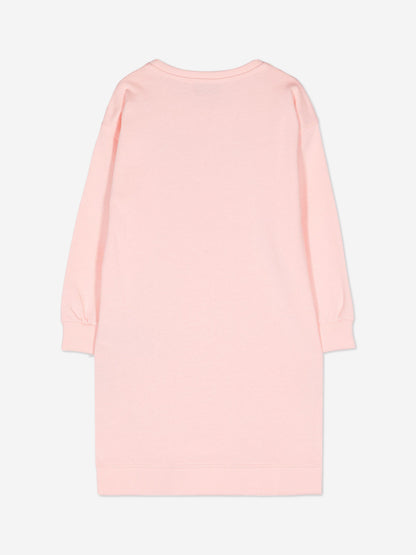 Moschino 女童粉色熊徽标毛衣裙