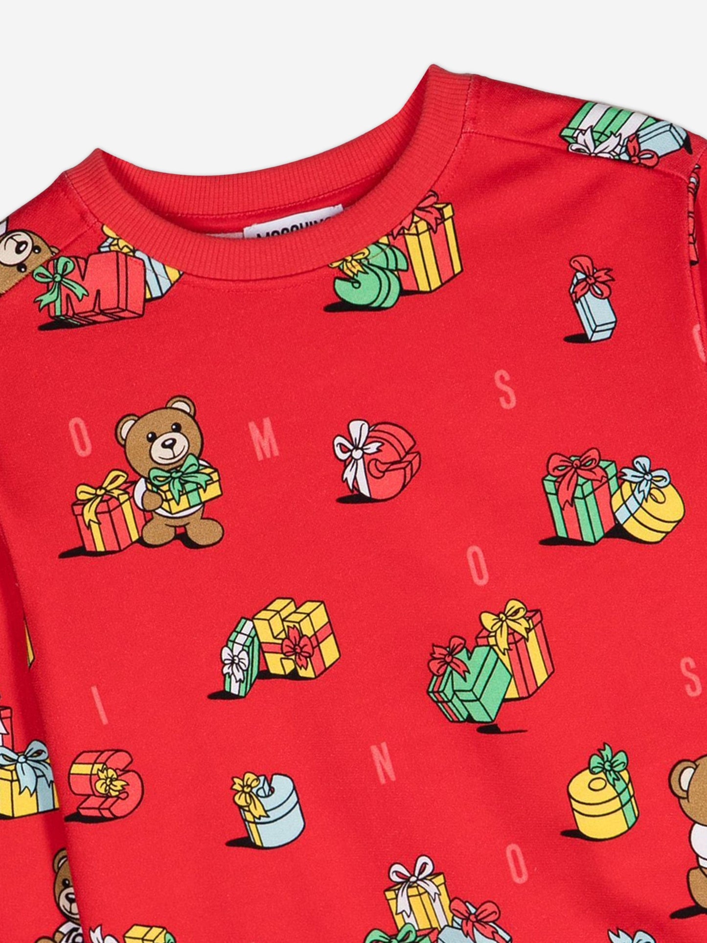 Moschino Kids 圣诞泰迪熊运动衫（红色）