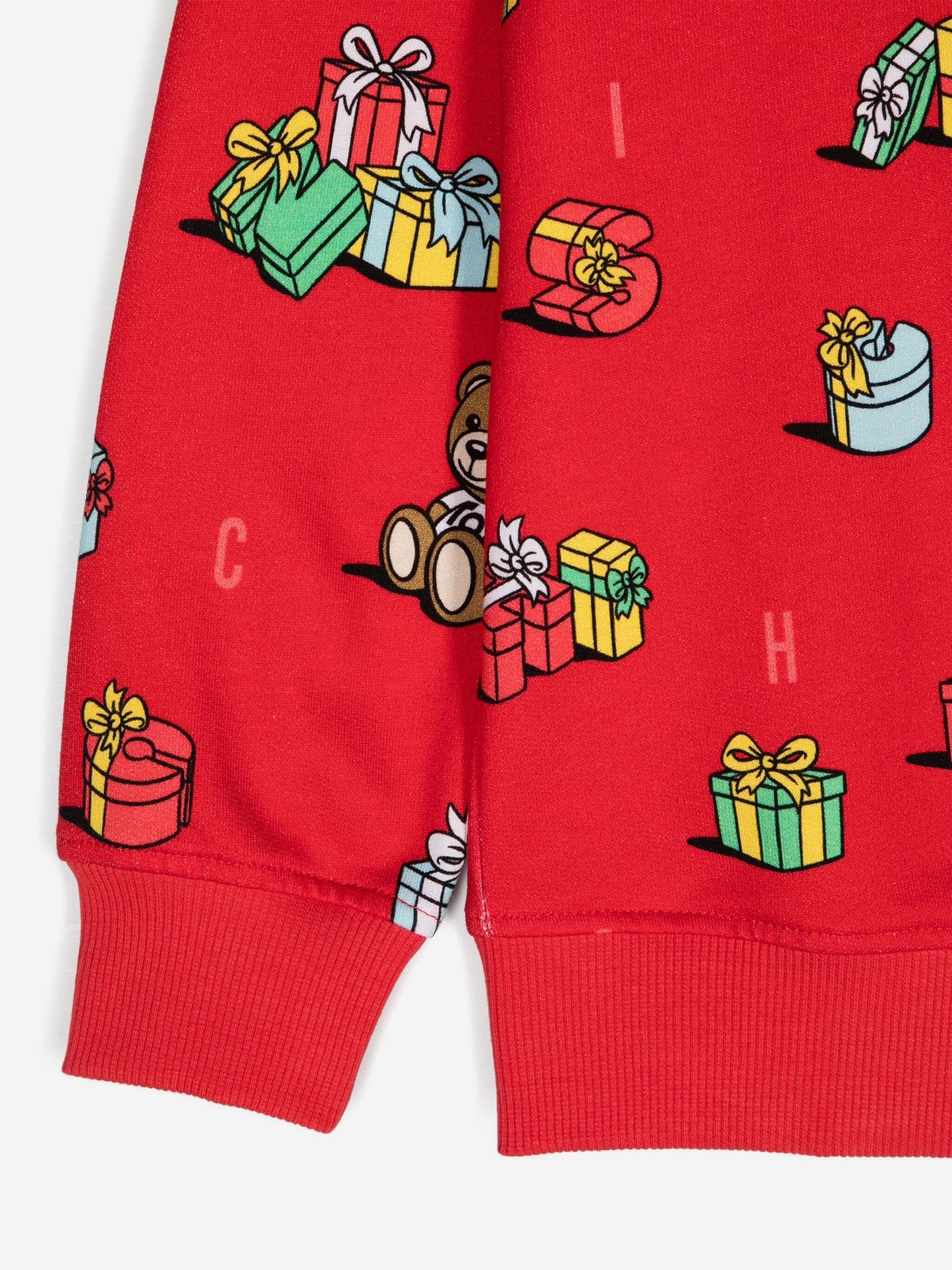 Moschino Kids 圣诞泰迪熊运动衫（红色）