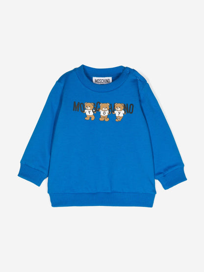 Moschino 蓝色小熊标志卫衣