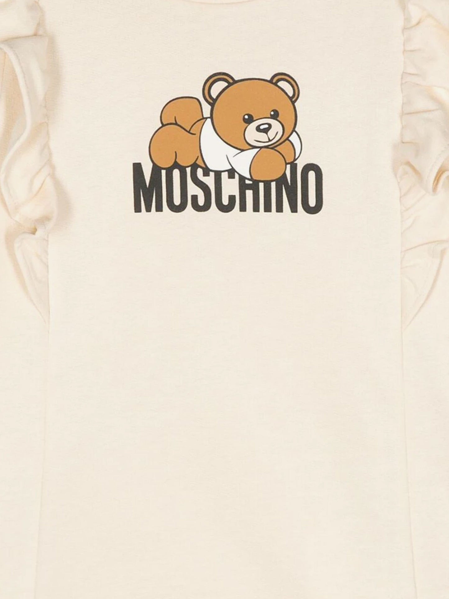 Moschino 女婴米色熊徽标礼盒连衣裙