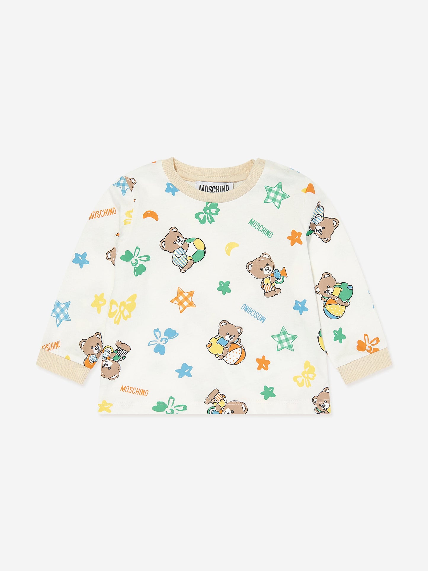 Moschino 象牙色小熊宝宝长裤套装