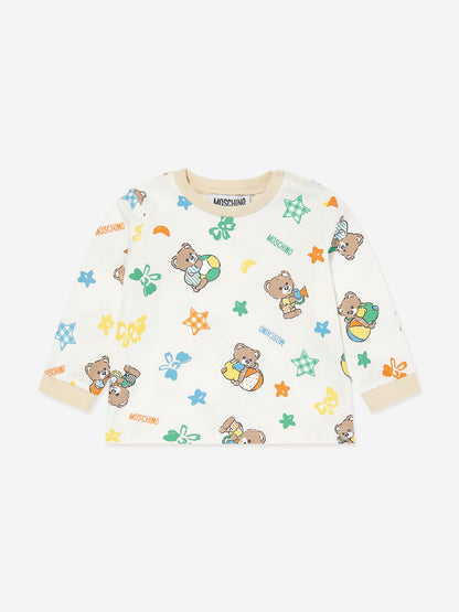 Moschino 象牙色小熊宝宝长裤套装