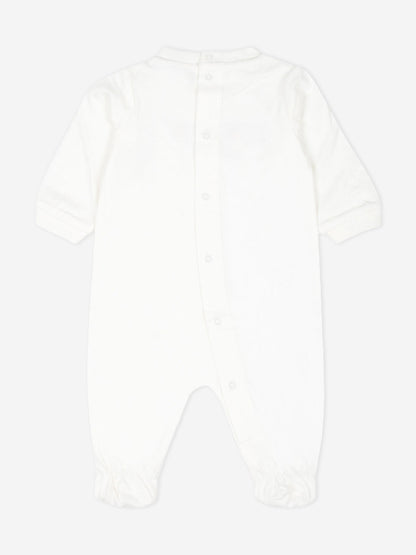 象牙色 Baby Bear Logo 婴儿连体衣