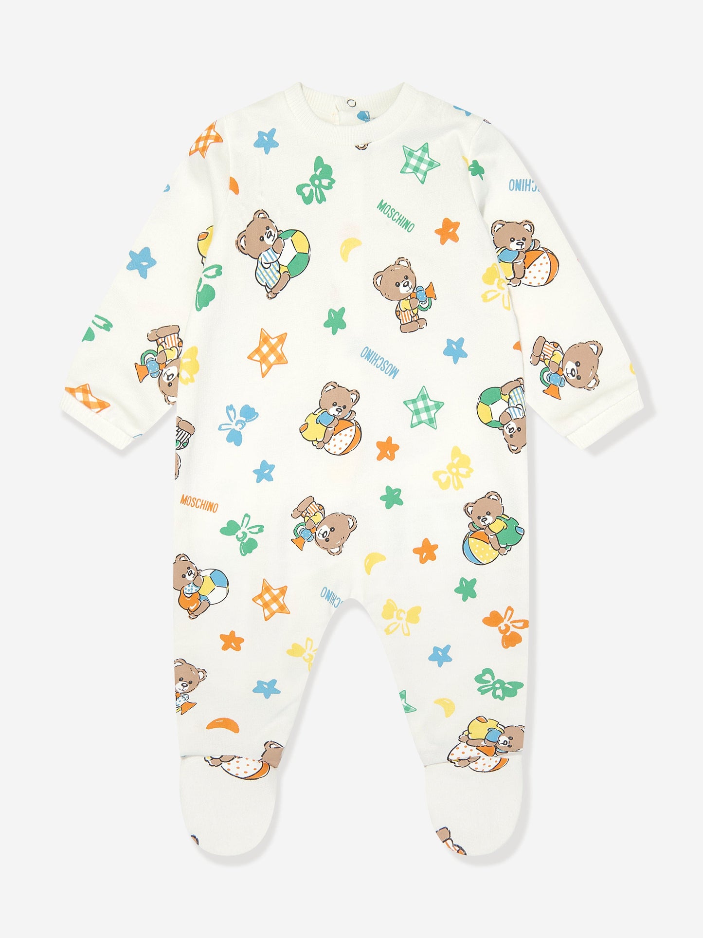 Moschino Baby Bear 2 件套婴儿连体衣礼品套装（象牙色）
