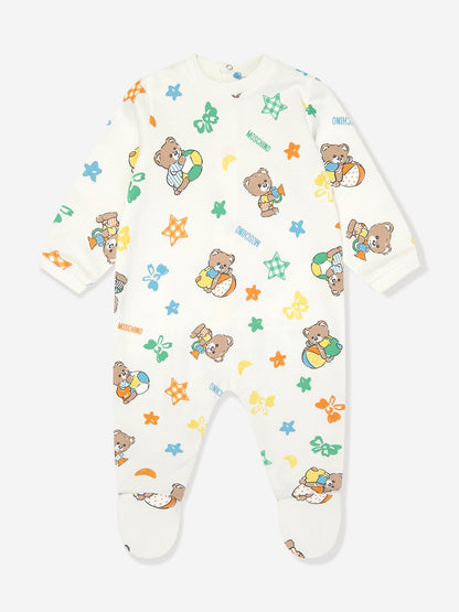 Moschino Baby Bear 2 件套婴儿连体衣礼品套装（象牙色）