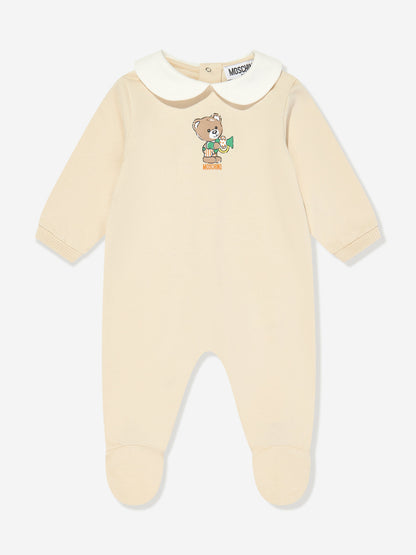 Moschino Baby Bear 2 件套婴儿连体衣礼品套装（象牙色）