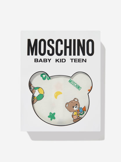 Moschino Baby Bear 2 件套婴儿连体衣礼品套装（象牙色）
