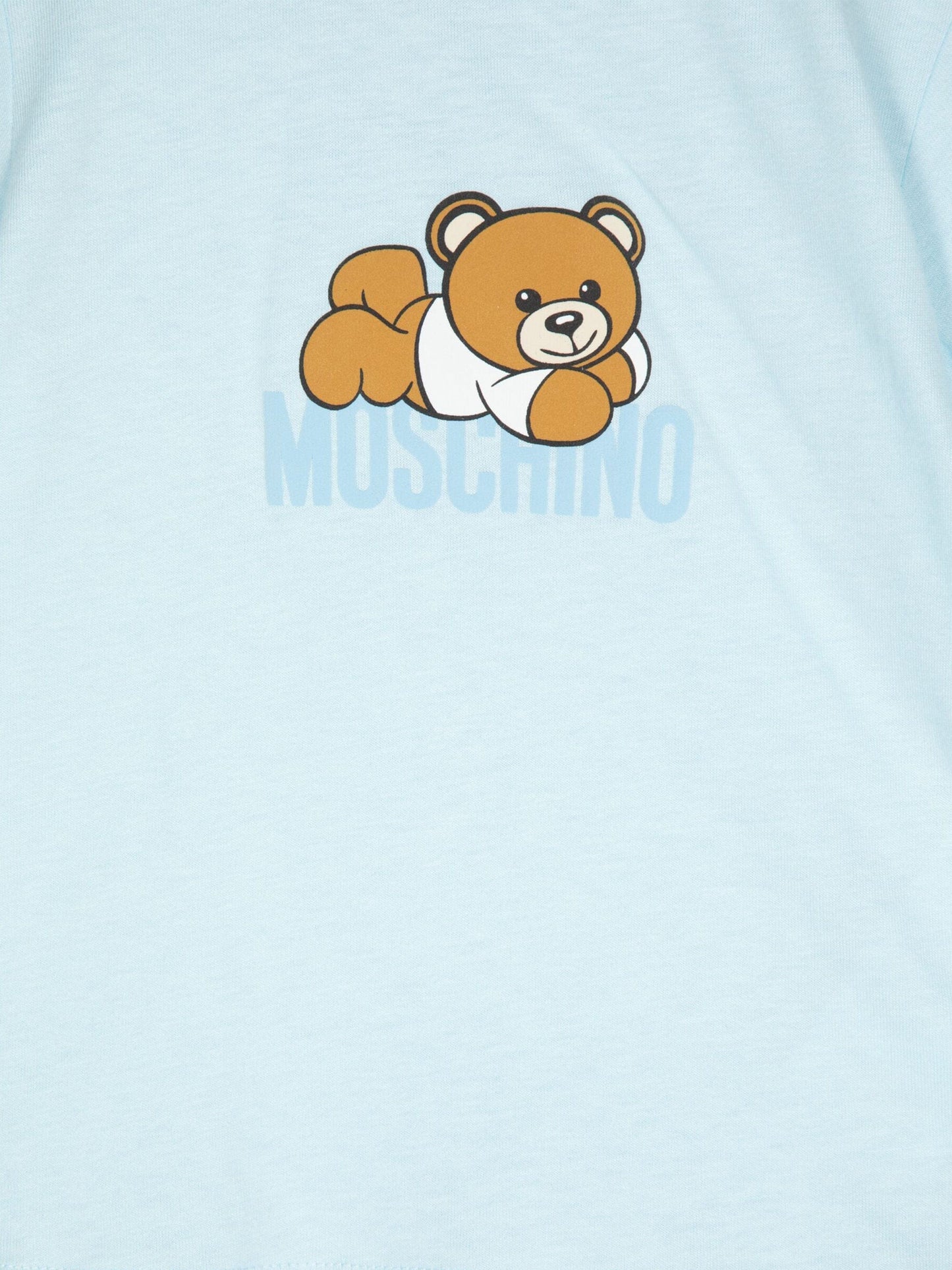 蓝色带礼盒的 Baby Bear 徽标 T 恤