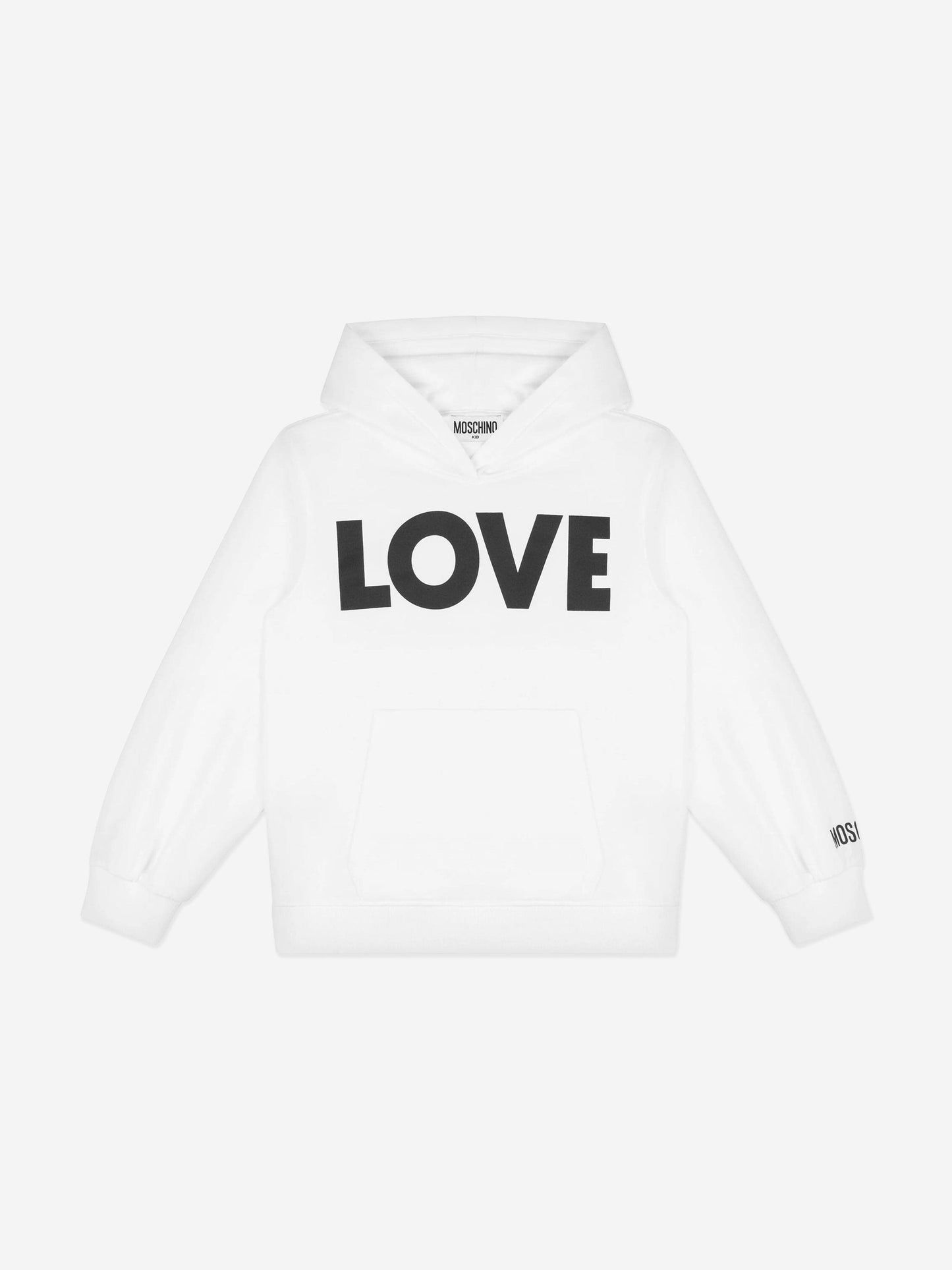 Moschino Kids Love 白色连帽衫