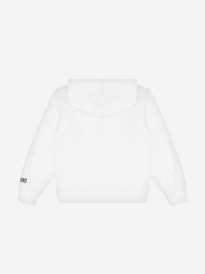 Moschino Kids Love 白色连帽衫
