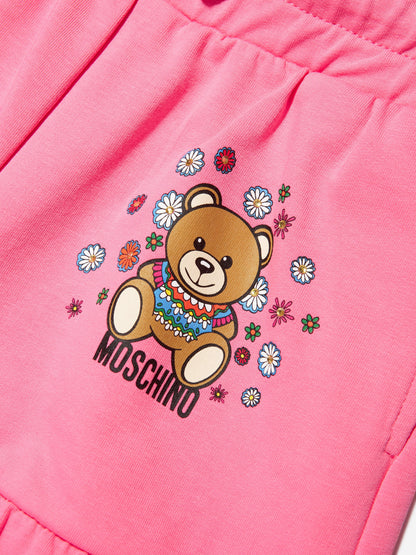 Moschino 女童泰迪花短裤（粉色）