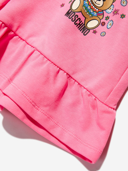 Moschino 女童泰迪花短裤（粉色）