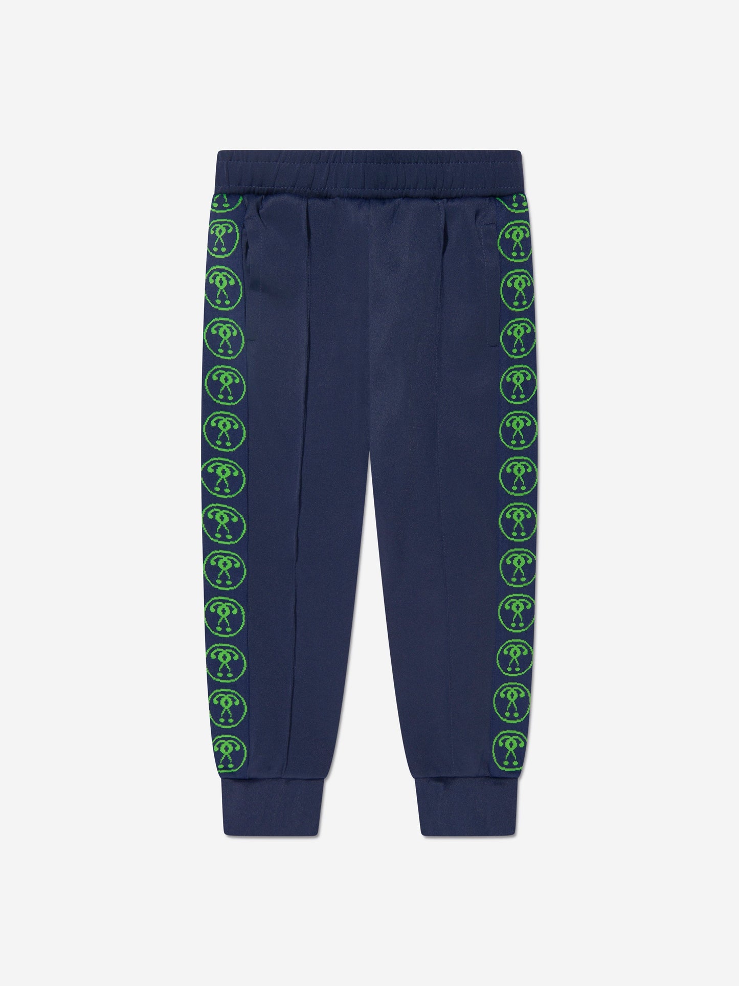 Moschino Boys Milano Logo 海军蓝慢跑裤