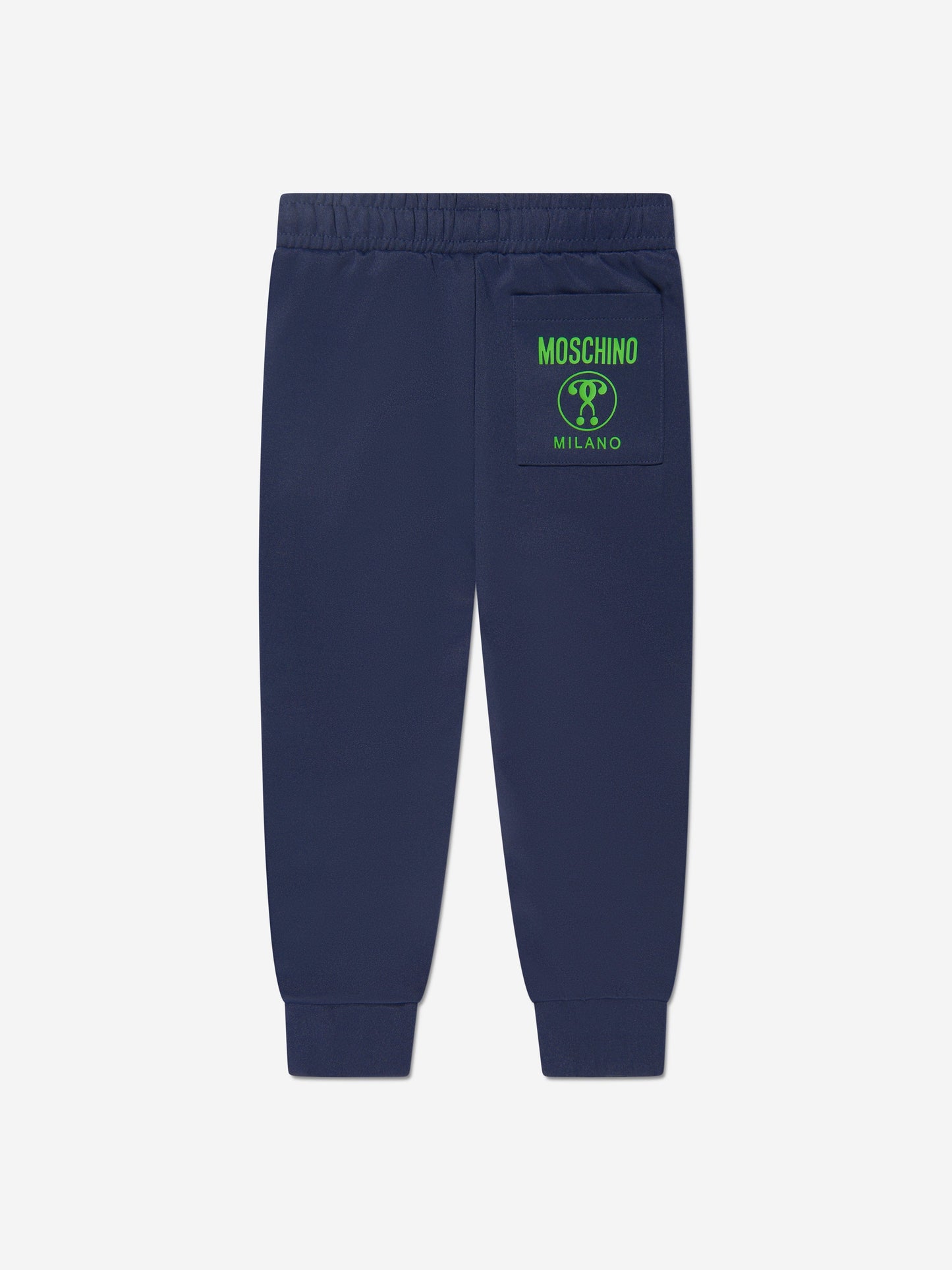 Moschino Boys Milano Logo 海军蓝慢跑裤