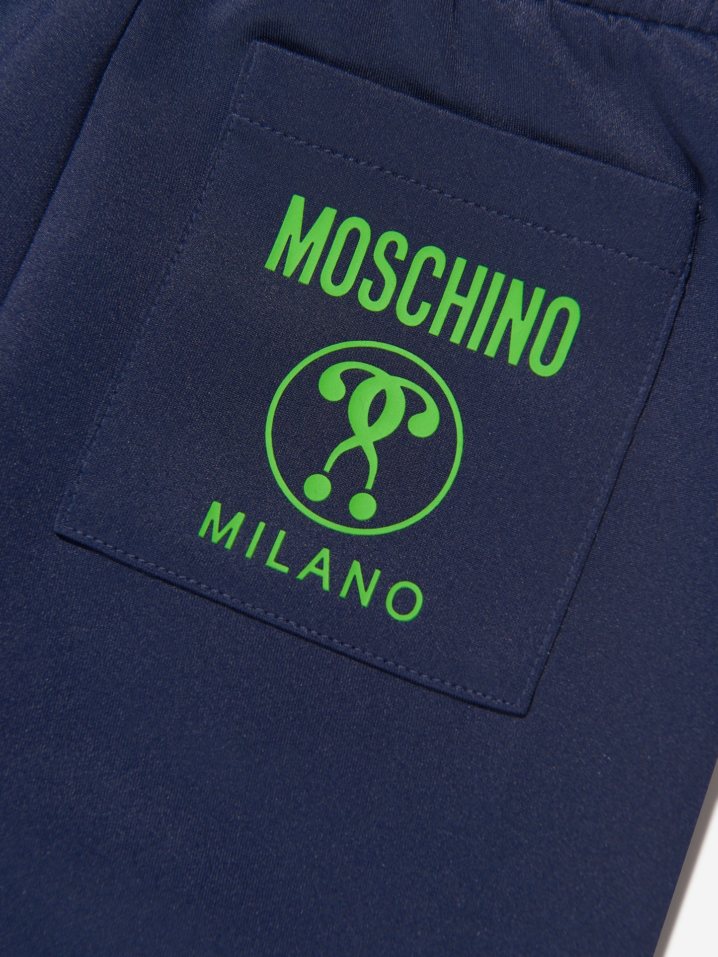 Moschino Boys Milano Logo 海军蓝慢跑裤