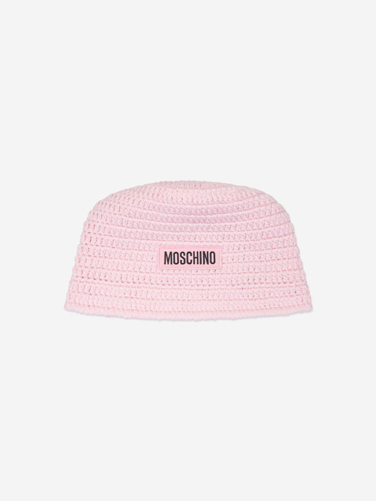 Moschino 女童徽标渔夫帽（粉色）