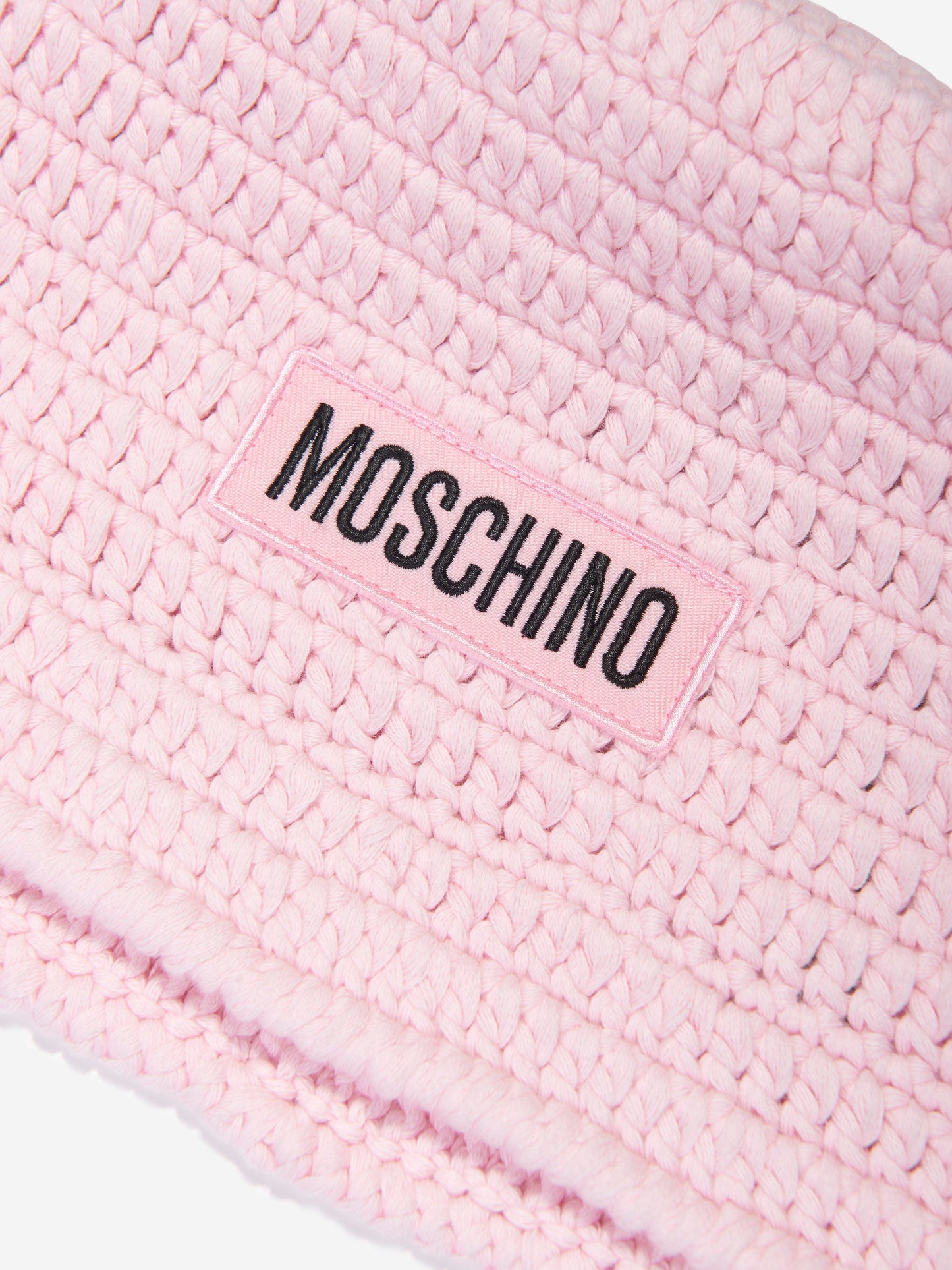 Moschino 女童徽标渔夫帽（粉色）