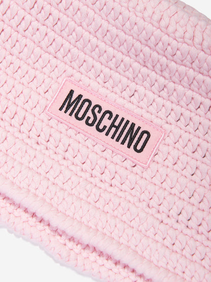 Moschino 女童徽标渔夫帽（粉色）