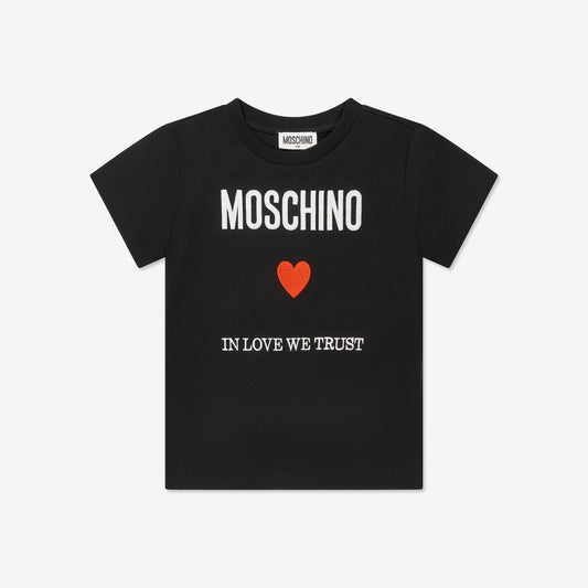 儿童黑色Logo棉T恤