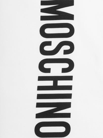 Moschino Kids 白色徽标 T 恤