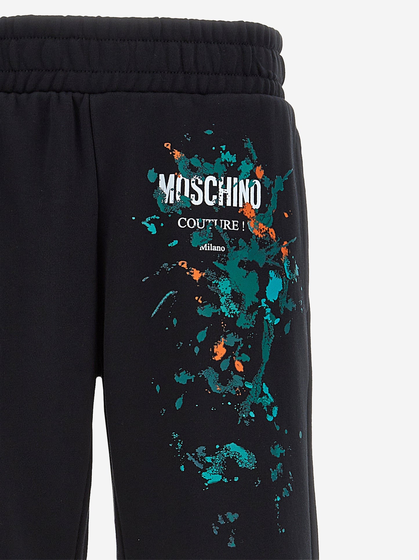 Moschino Boys 黑色 Paint Splash Logo 短裤