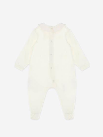 Baby Bear Logo Babygrow Set in Ivory