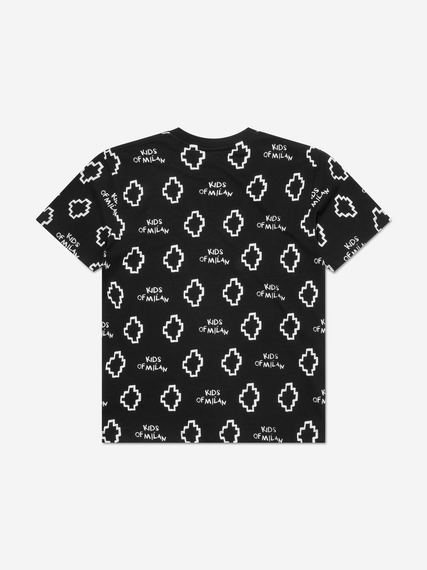Marcelo Burlon 男童棉质短袖徽标 T 恤