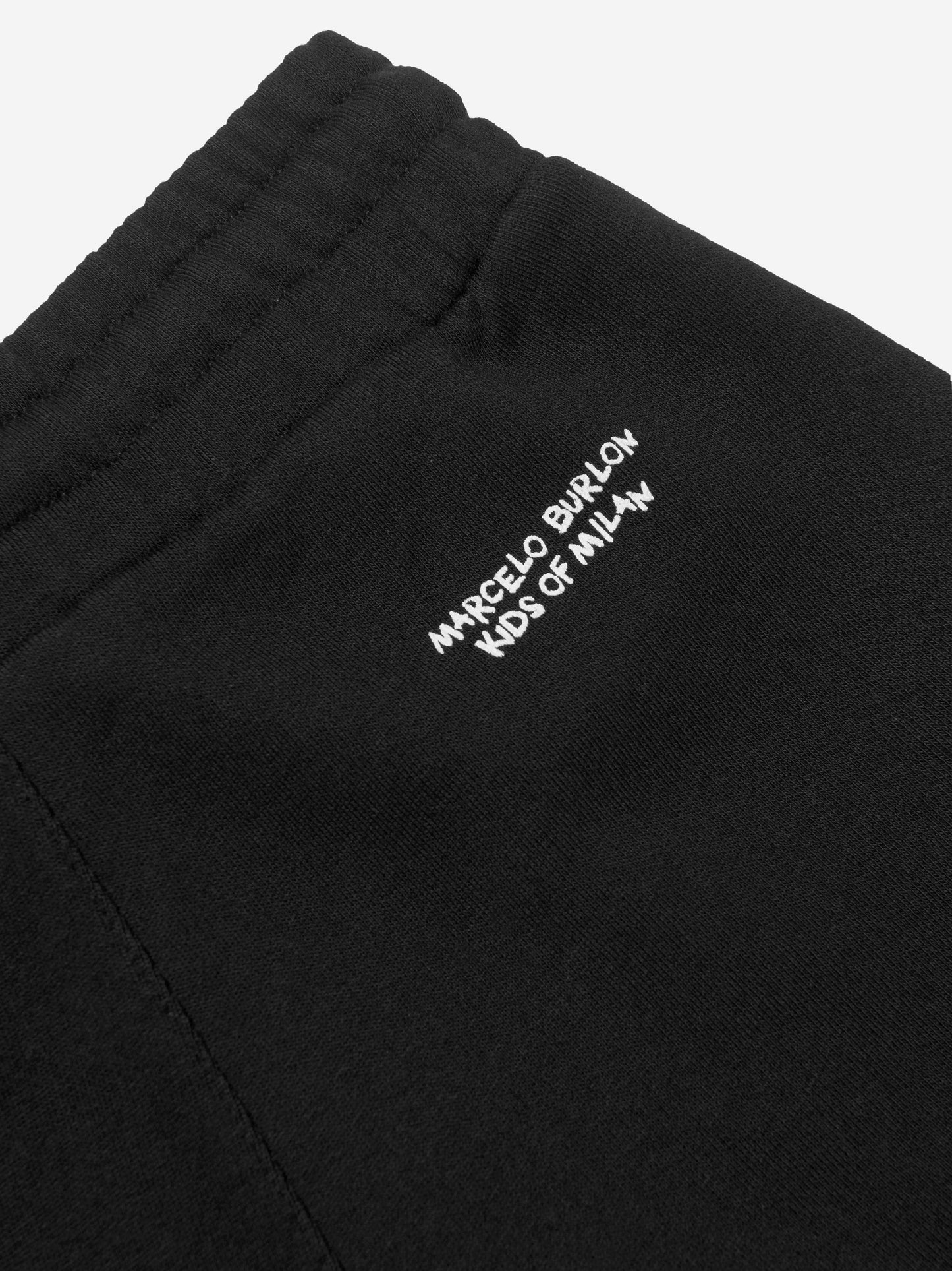 Marcelo Burlon 男童棉质徽标印花运动短裤