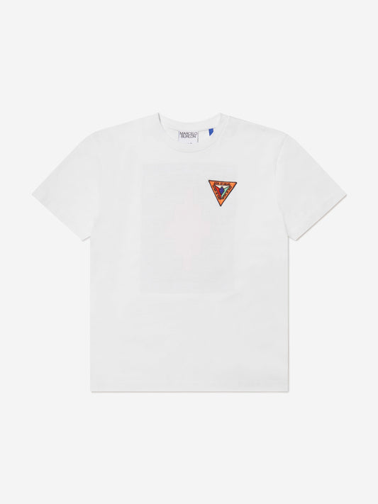 Marcelo Burlon 女童棉质短袖徽标 T 恤