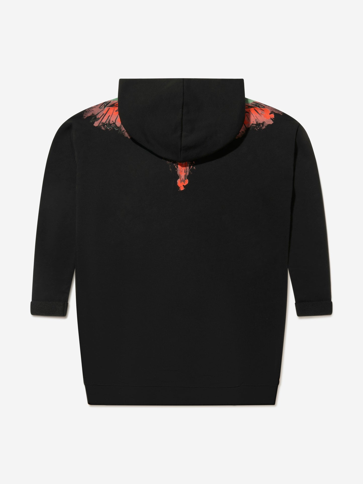 Marcelo Burlon 女童棉质翅膀连帽连衣裙