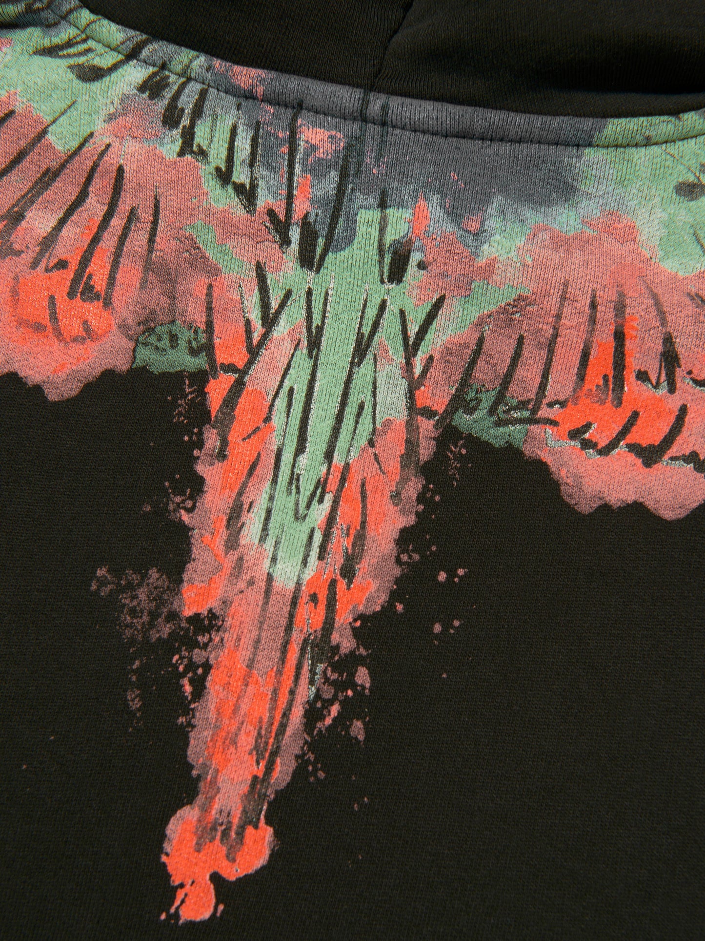 Marcelo Burlon 女童棉质翅膀连帽连衣裙