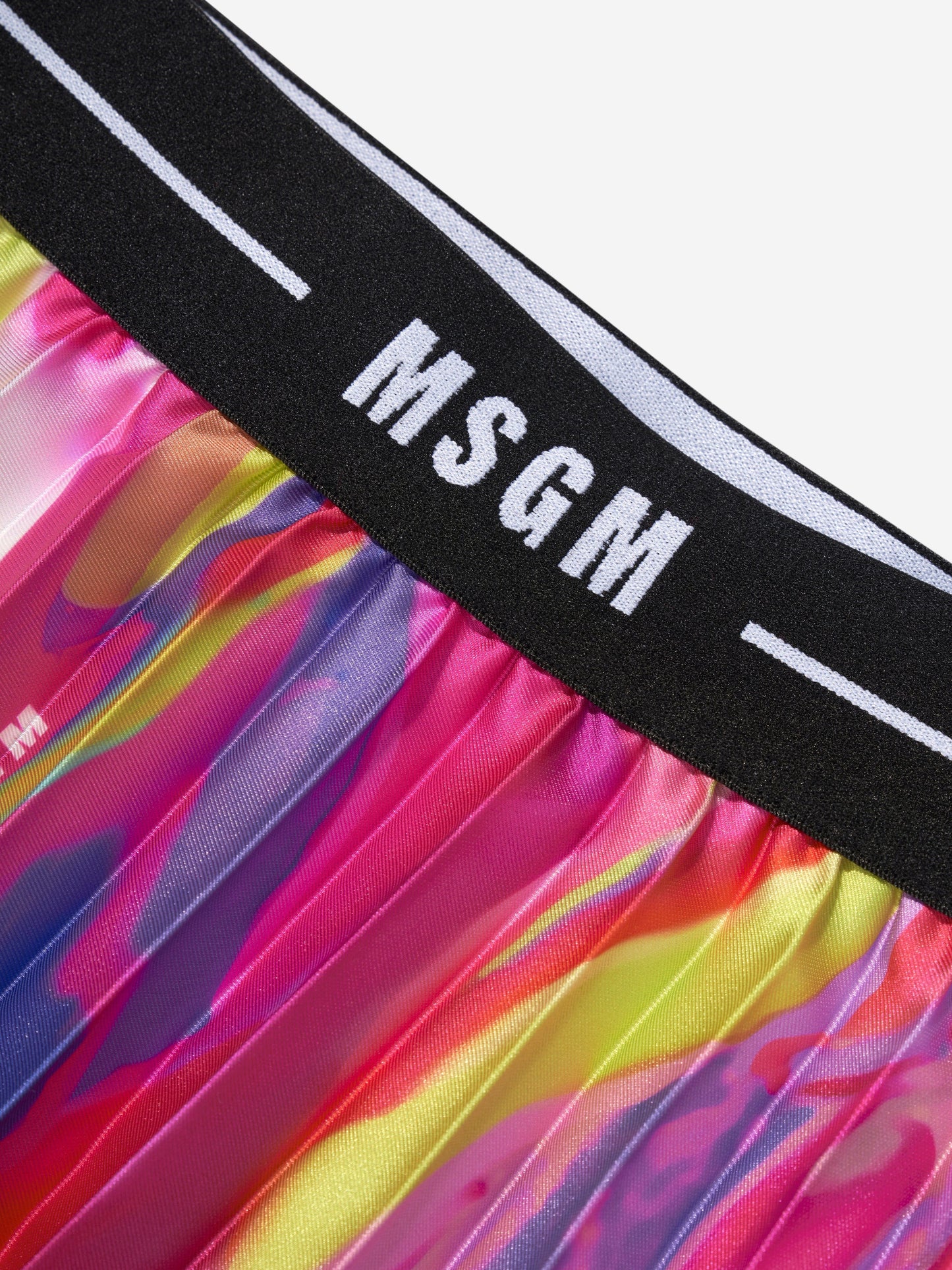 MSGM 女童多色百褶裙