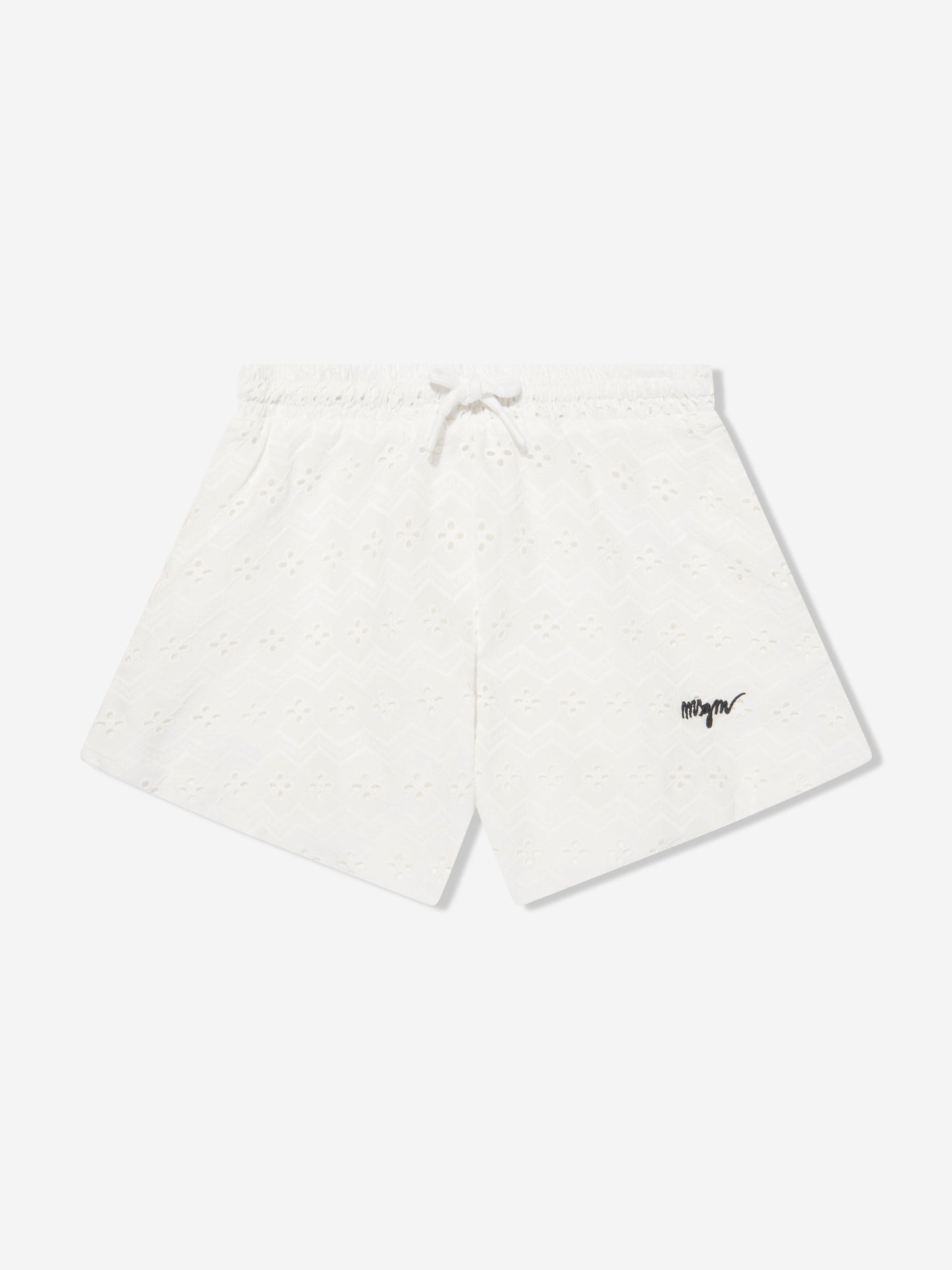 MSGM 女童喇叭短裤（白色）