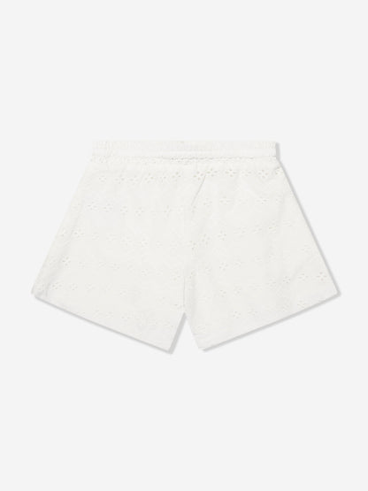MSGM 女童喇叭短裤（白色）