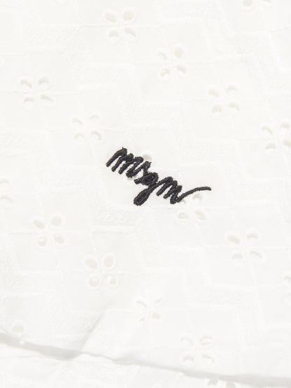 MSGM 女童喇叭短裤（白色）