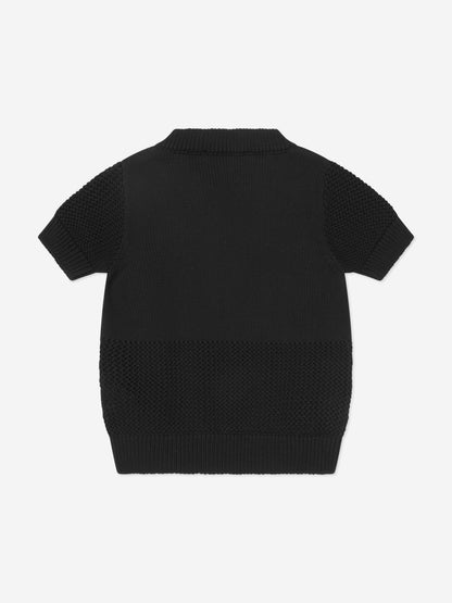 MSGM 女童短款徽标 T 恤（黑色）