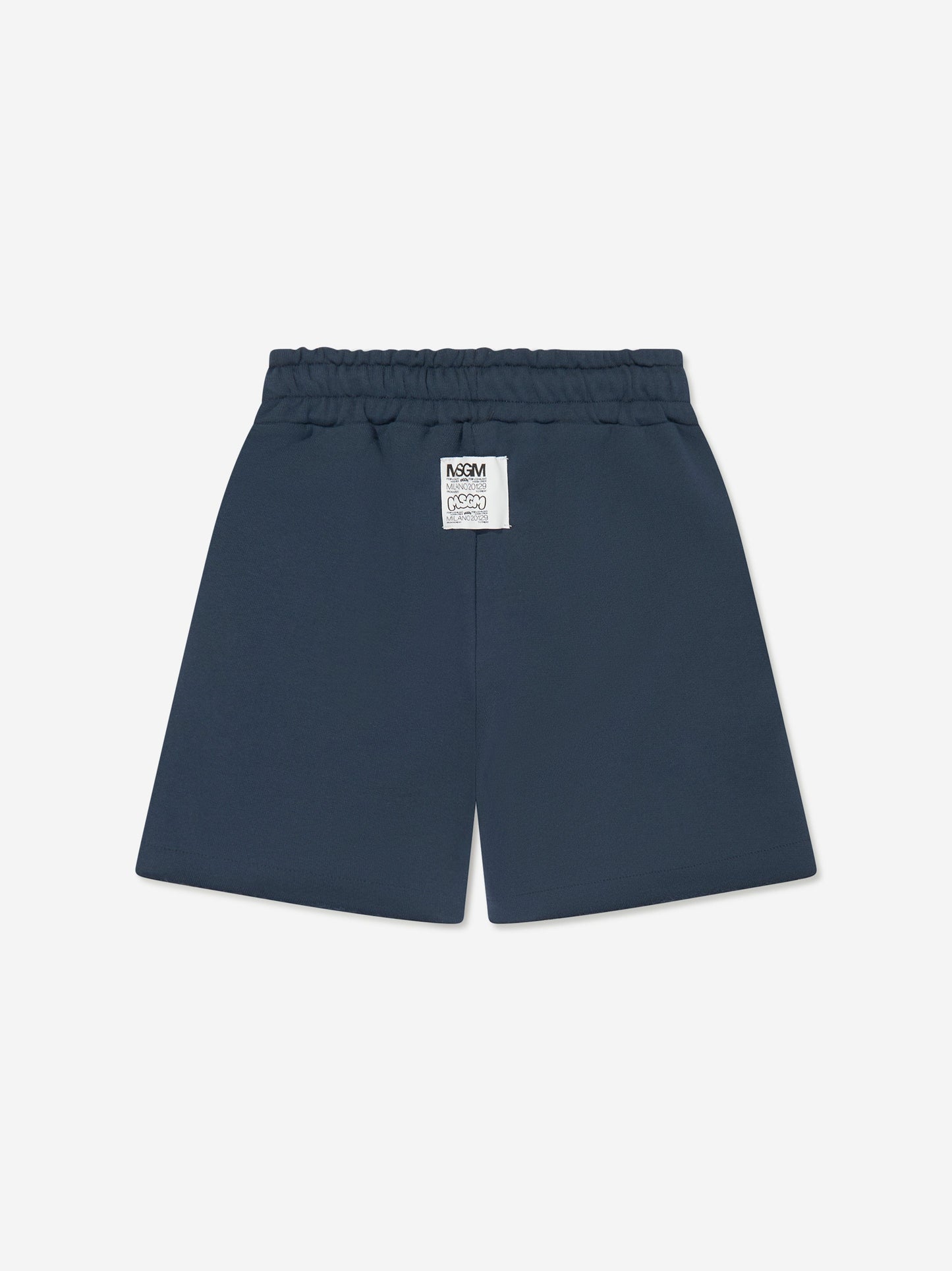 MSGM 男童海军蓝羊毛百慕大短裤
