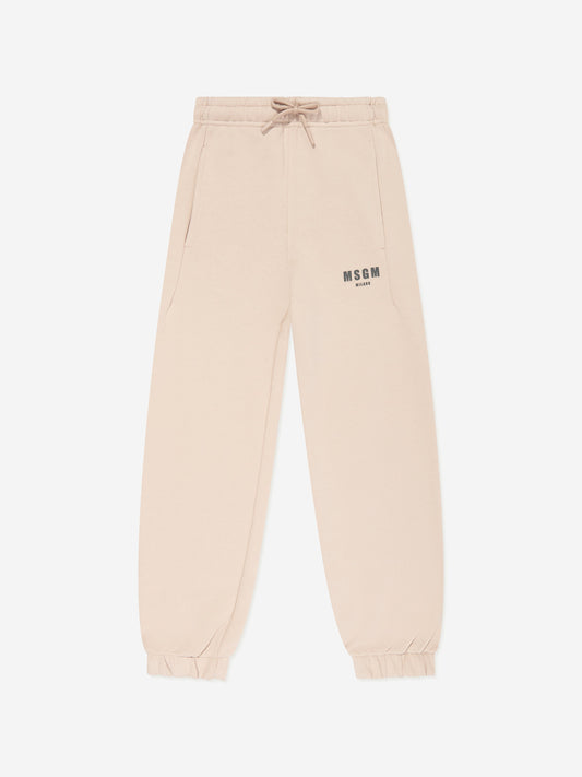 MSGM 男童羊毛慢跑裤（米色）